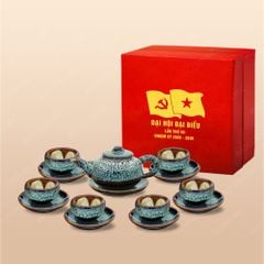 Quà tặng Đại hội Đảng - Bộ ấm trà Đốt Trúc bảo bình