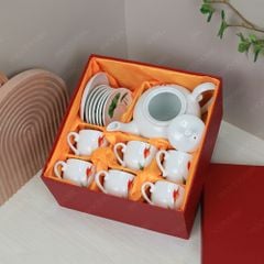 Bộ ấm trà Camelia hồng liên