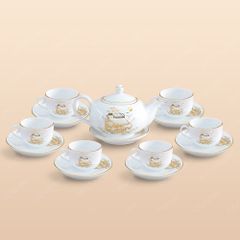 Bộ ấm trà Minh Nguyệt Thuận buồm kẻ chỉ vàng