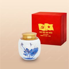 Quà tặng Đại hội Đảng - Hũ trà sen xanh 200gr