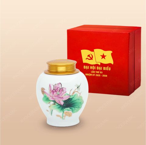 Hũ trà cao sen hồng 250gr | Quà tặng hội nghị cao cấp