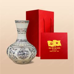 Quà tặng Đại hội Đảng - Tỏi dẹt vẽ vàng H30