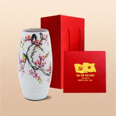 Quà tặng Đại hội Đảng - Lọ bom vẽ đào