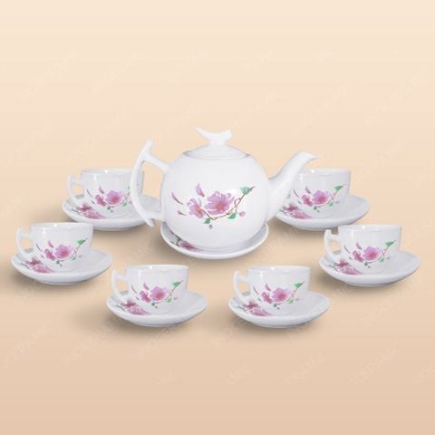 Bộ ấm trà Bưởi cành hoa đào