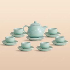 Bộ ấm trà lam ngọc quả lê