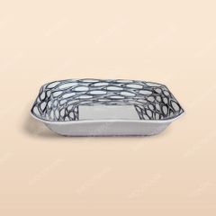 Đĩa vuông sâu lòng - Bộ bàn ăn Vẽ cá đàn