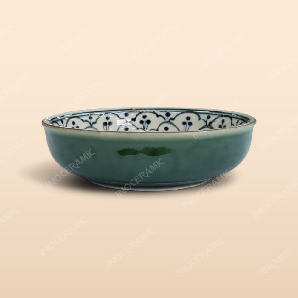 Tô Nhật - Bộ bàn ăn men xanh Hoa bèo