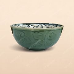 Bát súp - Bộ bàn ăn men xanh Hoa bèo
