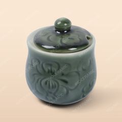 Hũ đường - Bộ bàn ăn men xanh Hoa bèo