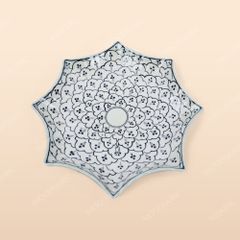 Đĩa sao - Bộ bàn ăn men xanh Hoa bèo