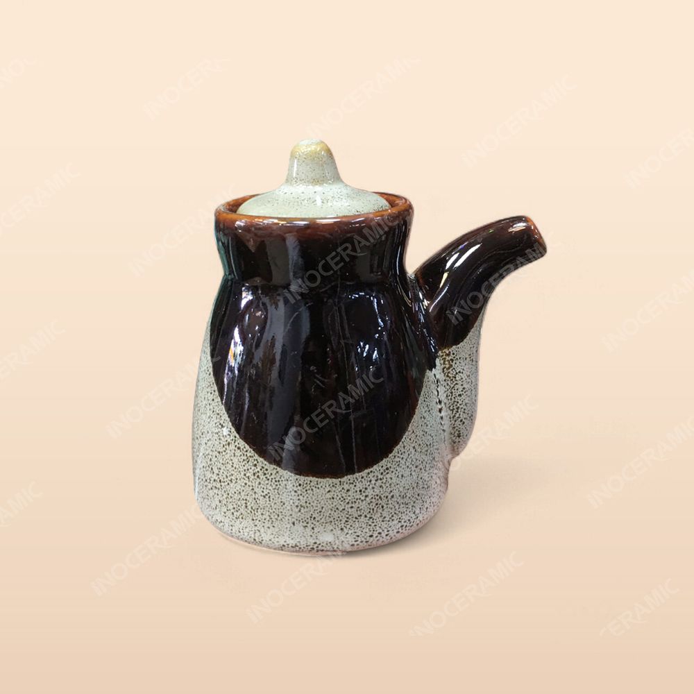 Lọ mắm không quai - Bộ bàn ăn men ba màu