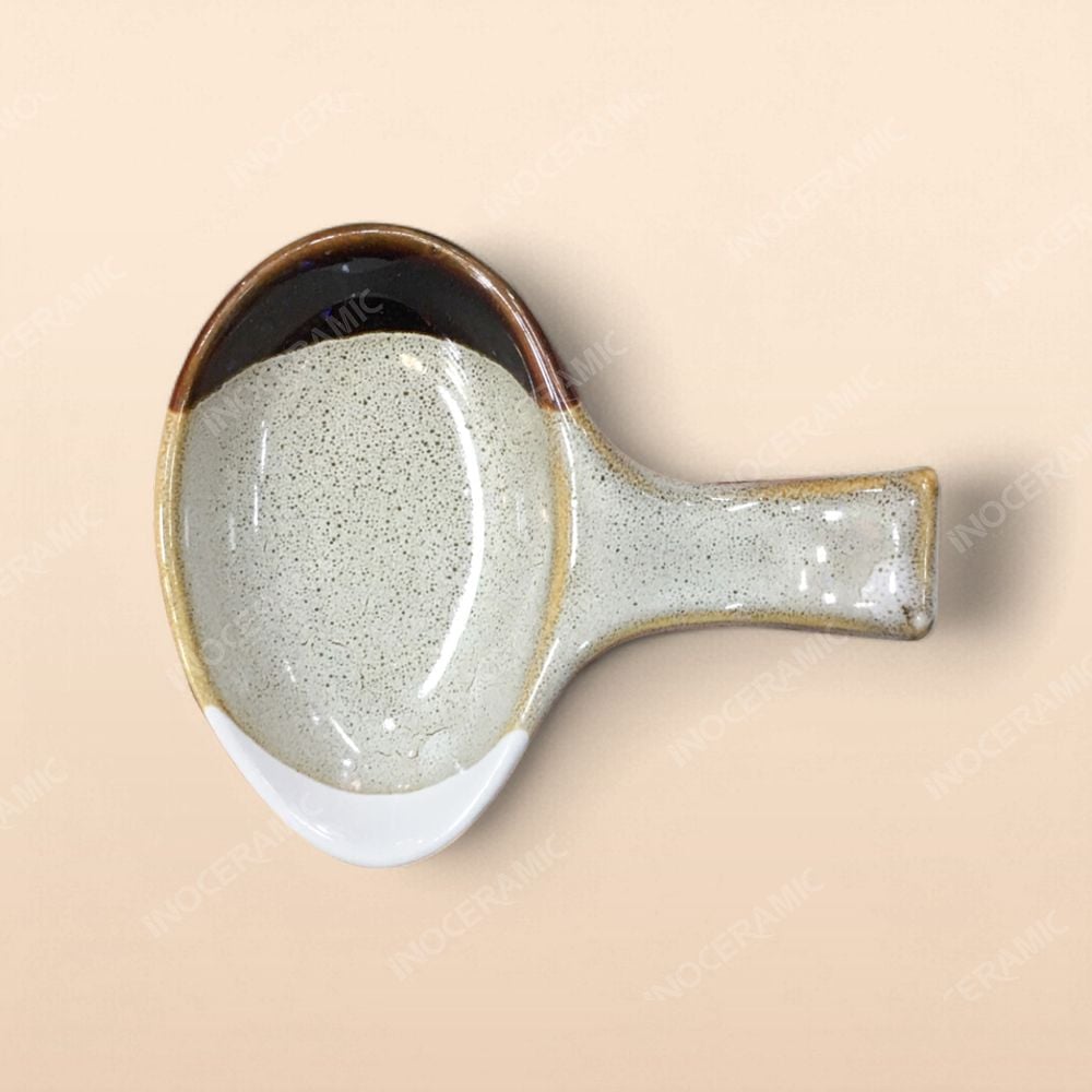 Gác đũa muỗng đùi gà - Bộ bàn ăn men ba màu