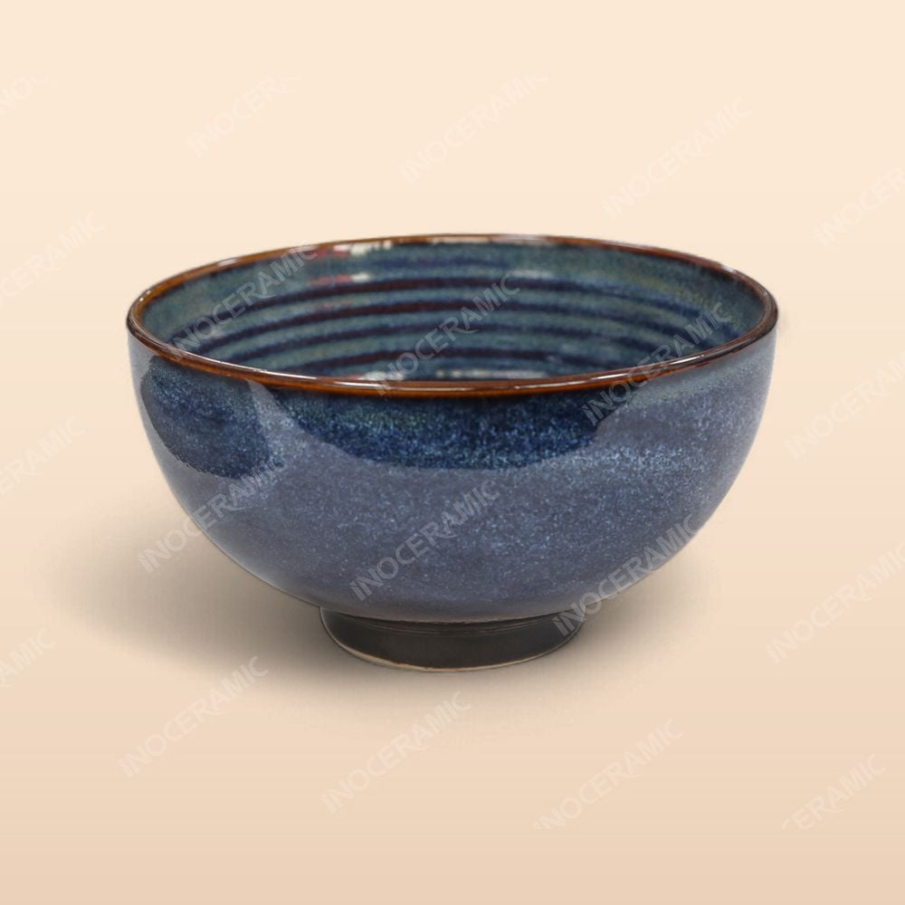 Tô sâu - Bộ bàn ăn men xanh hoả biến