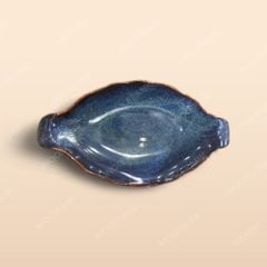 Đĩa cá - Bộ bàn ăn men xanh hoả biến