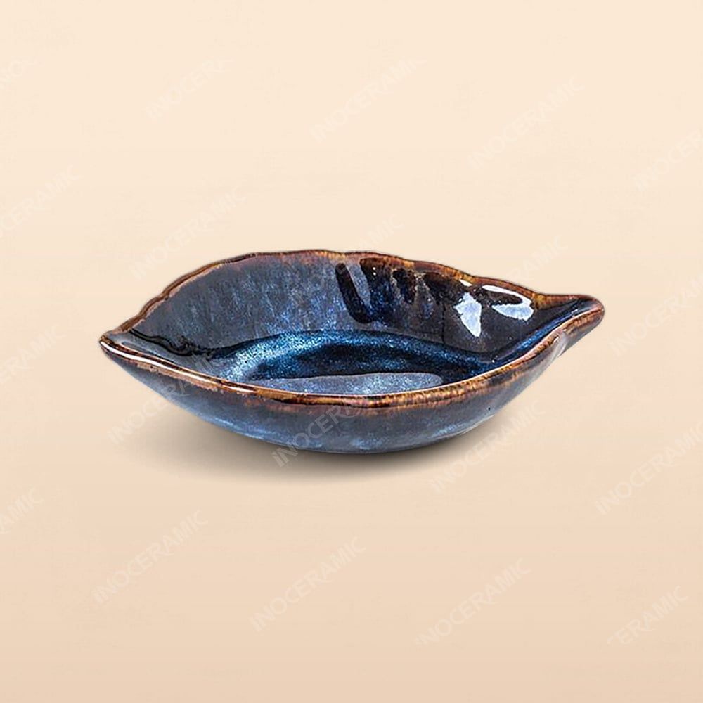Gia vị lá - Bộ bàn ăn men xanh hoả biến