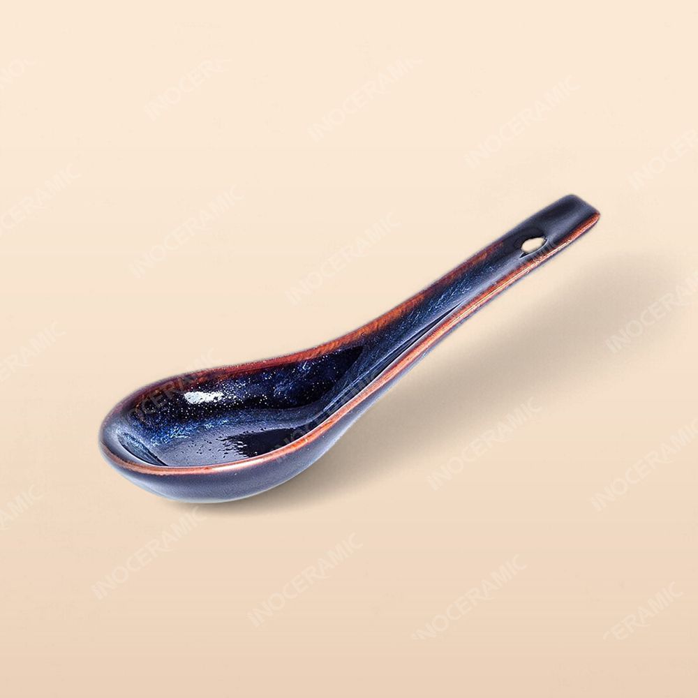 Thìa - Bộ bàn ăn men xanh hoả biến
