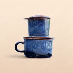 Bộ phin cà phê - Bộ bàn ăn men xanh hoả biến