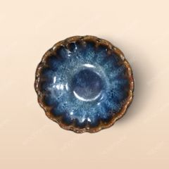 Gia vị hoa cúc - Bộ bàn ăn men xanh hoả biến