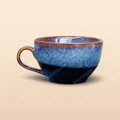 Ly Capuchino / Cappuccino - Bộ bàn ăn men xanh hoả biến