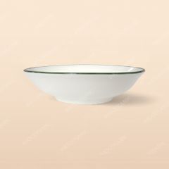 Gia vị tròn - Bộ bàn ăn men kem vẽ sen xanh