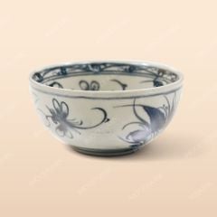 Bát cơm bầu - Bộ bàn ăn men rạn vẽ chuồn xanh