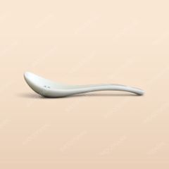 Thìa cơm - Bộ bàn ăn men kem vẽ sen xanh