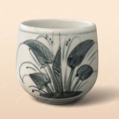 Cốc bầu nhỏ - Bộ bàn ăn men rạn vẽ chuồn xanh