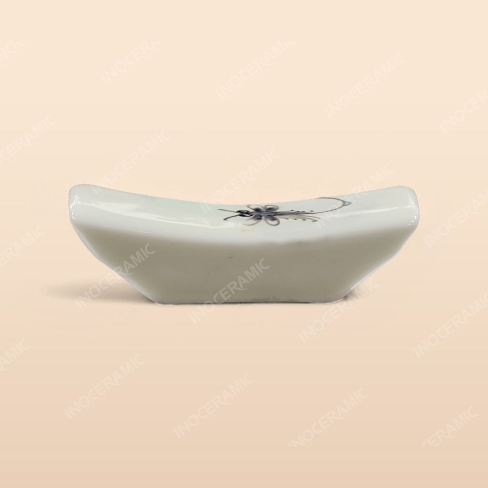Gác đũa - Bộ bàn ăn men rạn vẽ chuồn xanh