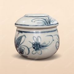 Hũ gia vị - Bộ bàn ăn men rạn vẽ chuồn xanh