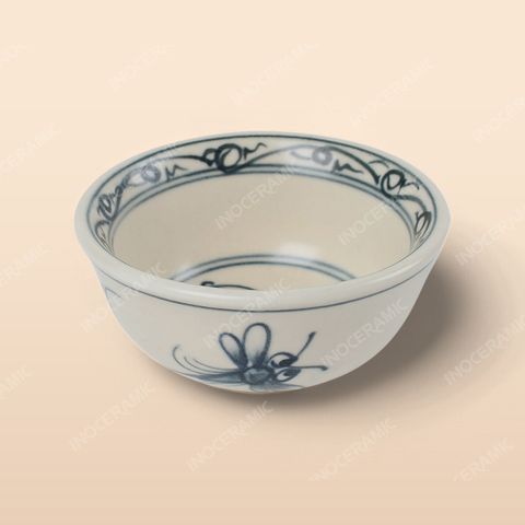 Bát mắm - Bộ bàn ăn men rạn vẽ chuồn xanh