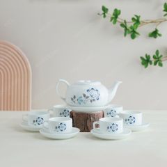 Bộ ấm trà CK lõm hoa bồ công anh in logo