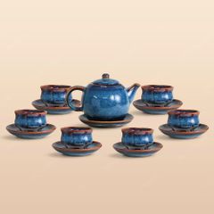 Bộ ấm trà Tây Thi men hoả biến