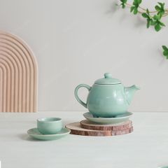 Bộ ấm trà lam ngọc quả lê