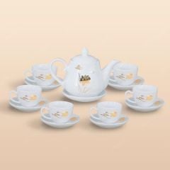 Bộ ấm trà Đức sen vàng