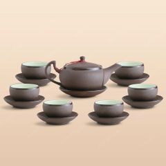 Bộ ấm trà Hồng Cầm tử sa nâu