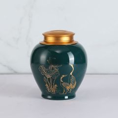 Hũ đựng trà Liên Hạc Trường Xuân