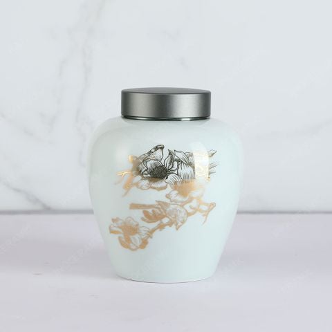 Hũ đựng trà Mộc Yến Xuân Ca men ngọc
