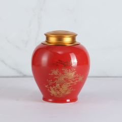 Hũ đựng trà Kim Kê Cát Tường