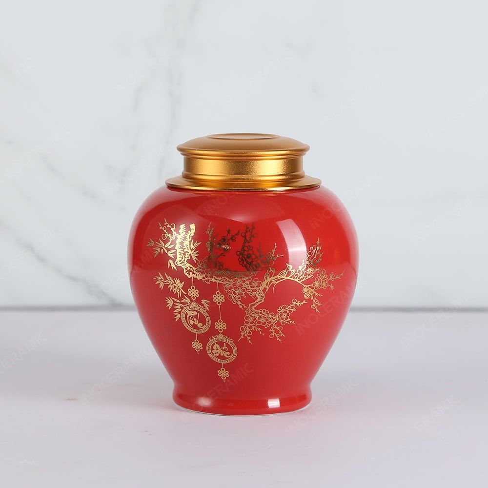 Hũ đựng trà Phúc Đức Song Toàn