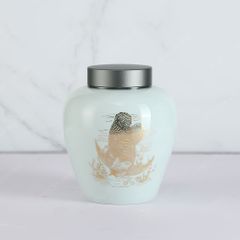 Hũ đựng trà Kim Long Tụ Phúc men ngọc