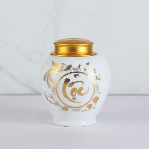 Hũ đựng trà Lộc Vàng Khai Phúc