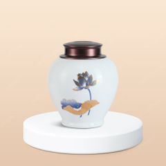 Hũ đựng trà Sen xanh Cobalt