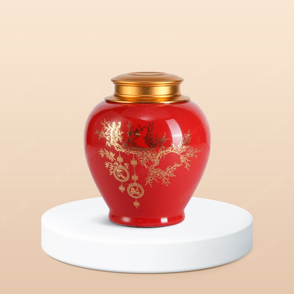 Hũ đựng trà Phúc Đức Song Toàn