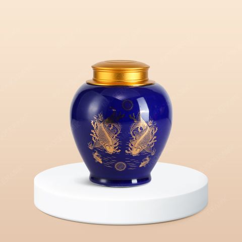 Hũ đựng trà Lý Ngư Vọng Nguyệt