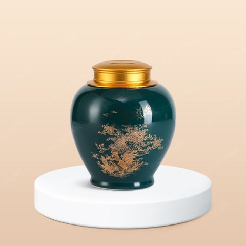 Hũ đựng trà Kim Kê Cát Tường