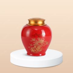 Hũ đựng trà Kim Kê Cát Tường