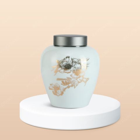 Hũ đựng trà Mộc Yến Xuân Ca men ngọc