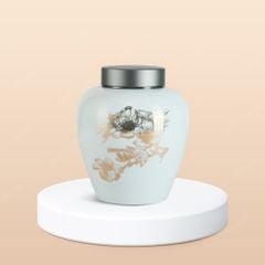 Hũ đựng trà Mộc Yến Xuân Ca men ngọc
