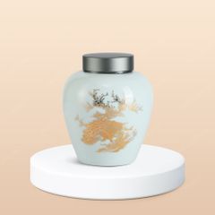 Hũ đựng trà Mai Tước Trường Xuân men ngọc