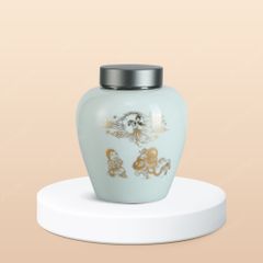 Hũ đựng trà Nguyên Tiêu Mãn Nguyệt men ngọc